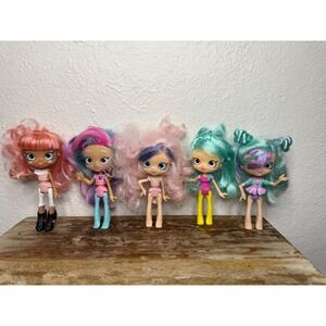 Shopkins Shoppies Dolls Lot of 5 Collectible Toys
